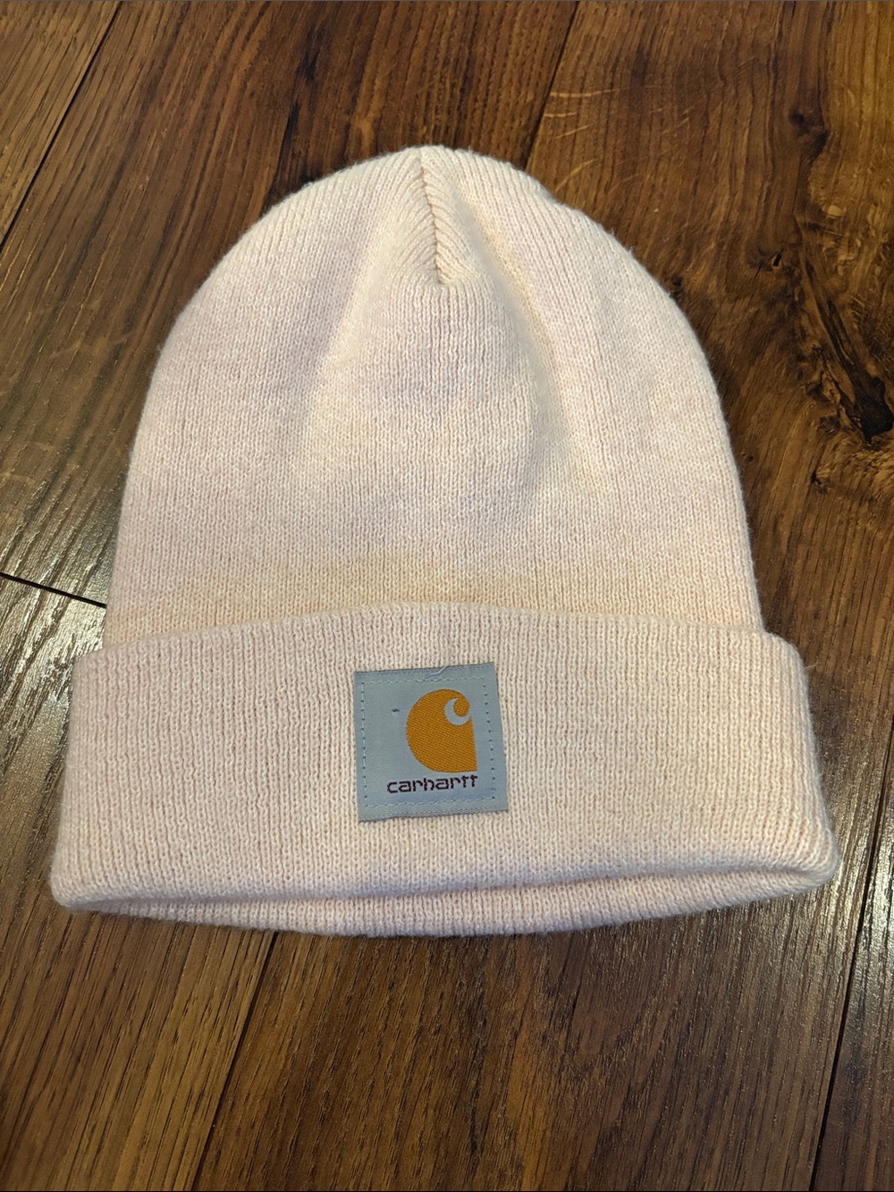 Carhartt Kids Light Pink Cuffed Beanie with Logo Patch